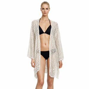 OndadeMar white lac e coverup OS